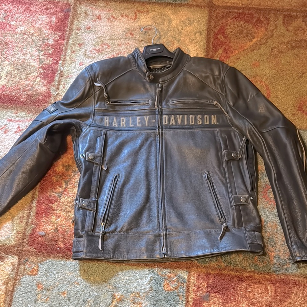 Harley-Davidson black weathered lined jacket